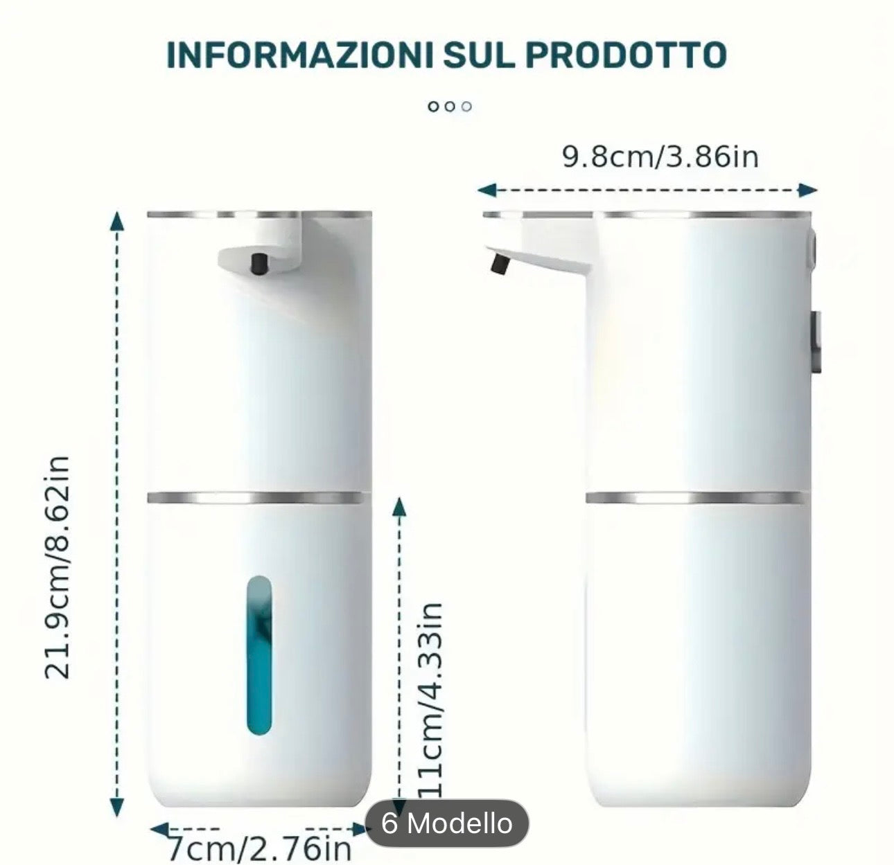Dispenser Automatico di Sapone Touchless – Sensore Intelligente