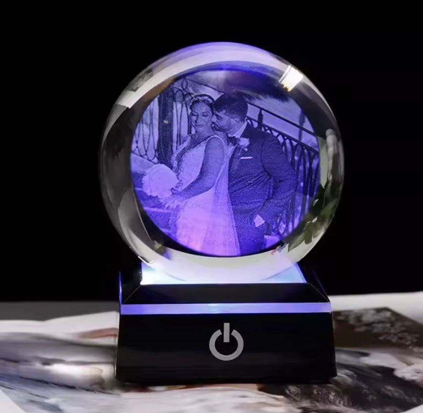 Sfera in Cristallo Personalizzata con foto