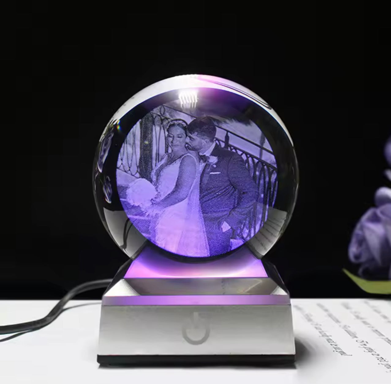 Sfera in Cristallo Personalizzata con foto