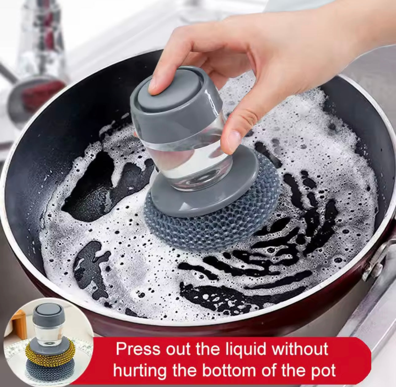 Spugna Lavapiatti con Dispenser di Detersivo Integrato