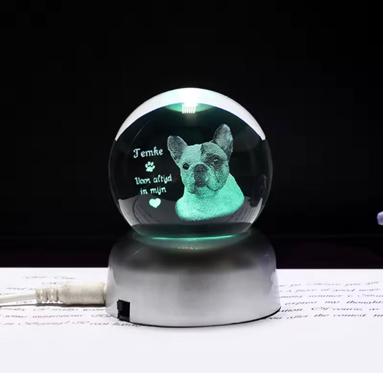 Sfera in Cristallo Personalizzata con foto